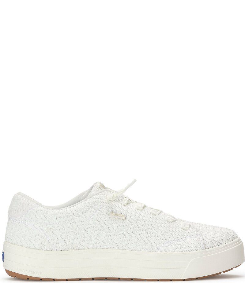 ケッズ レディース ボトムス カジュアルパンツ スニーカー ニット Keds Park Engineered Knit Slip On Sneakers Snow White ホワイト