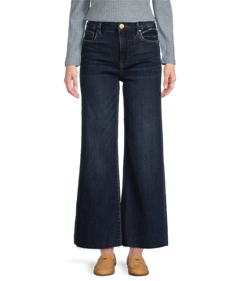 カットフロムザクロス レディース ボトムス デニムパンツ ワイドレッグ アンクル ジーンズ KUT from the Kloth Meg Wide Leg HighRise Fab Ab Raw He