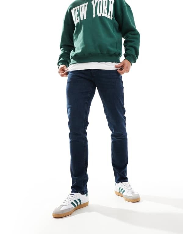 ジャック アンド ジョーンズ メンズ ボトムス デニムパンツ Jack Jones Glenn slim jean in dark blueDenim デニム