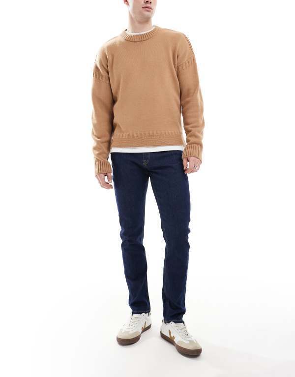 ジャック アンド ジョーンズ メンズ ボトムス デニムパンツ スリムフィット ジーンズ Jack Jones Glenn slim fit jeans in dark blue wash Blue D