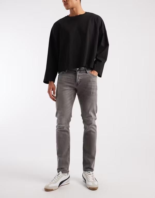 ジャック アンド ジョーンズ メンズ ボトムス デニムパンツ ジーンズ Jack Jones glenn slim jeans Black Denim ブラック