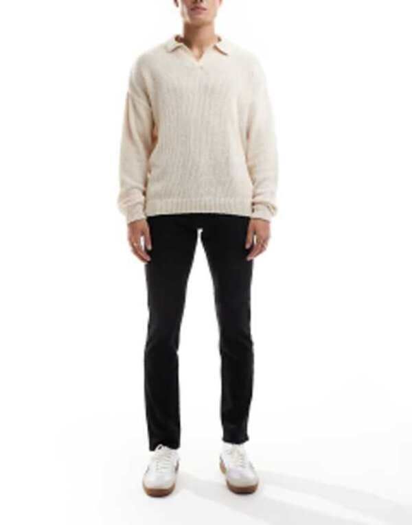 オンリーアンドサンズ メンズ ボトムス デニムパンツ レギュラーフィット ジーンズ ONLY SONS weft regular fit jeans Black Denim ブラック