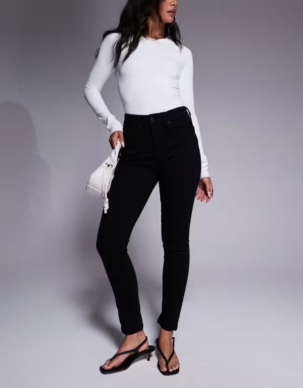 グッドアメリカン レディース ボトムス デニムパンツ ジーンズ Good American good legs skinny jeans Black 001 ブラック