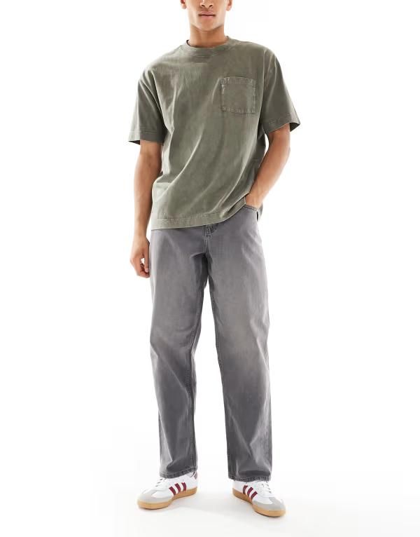 エイソス メンズ ボトムス デニムパンツ ジーンズ ASOS DESIGN baggy jeans Gray グレー