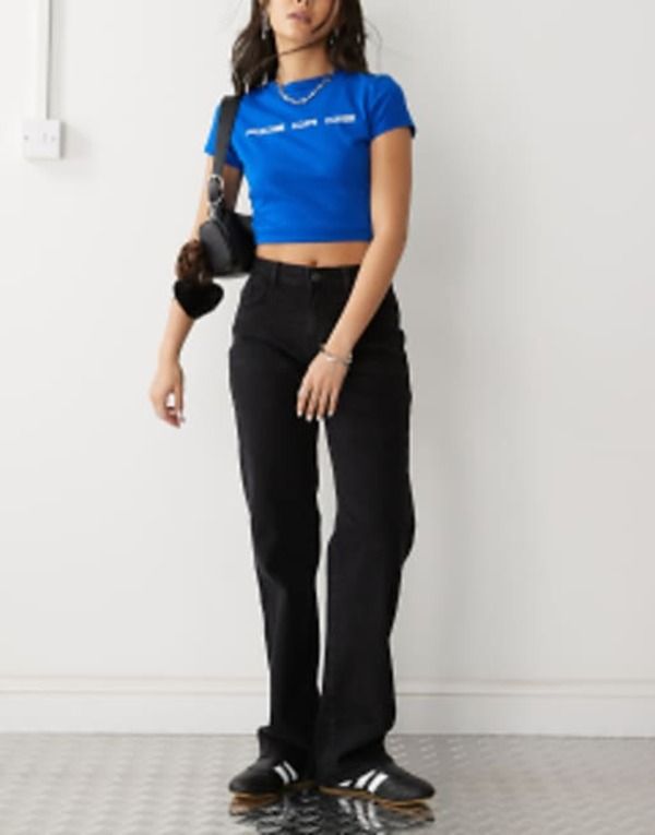 ノイジーメイ レディース ボトムス デニムパンツ ジーンズ Noisy May Yolanda wide jeans Black ブラック