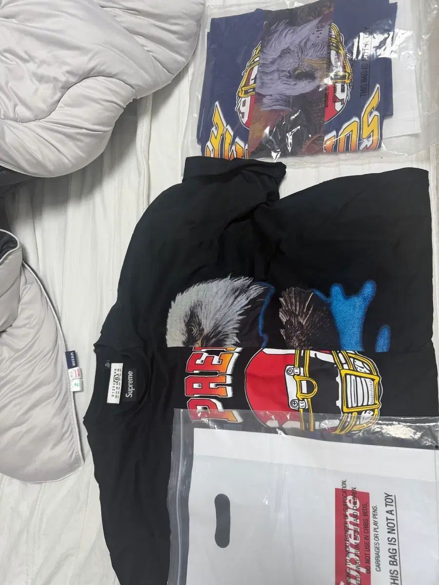 シュプリーム メゾンマルジェラ Tシャツ スプリット ブラック ネイビー