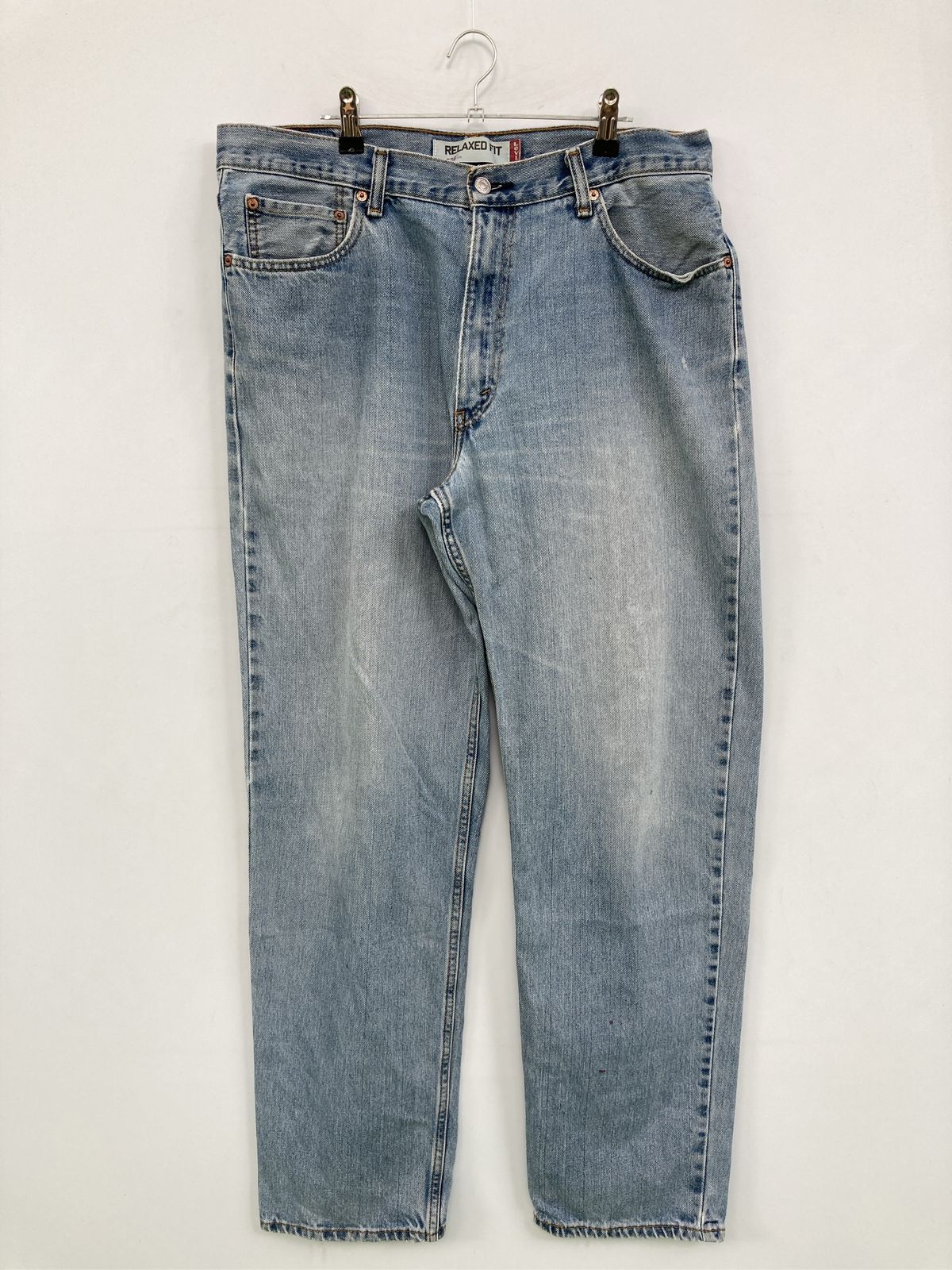 Levi's リーバイス デニムパンツ 36 x 34 ブルー フルレングス 無地 ワイド・ルーズ レギュラー ストレート ヴィンテージ メンズ