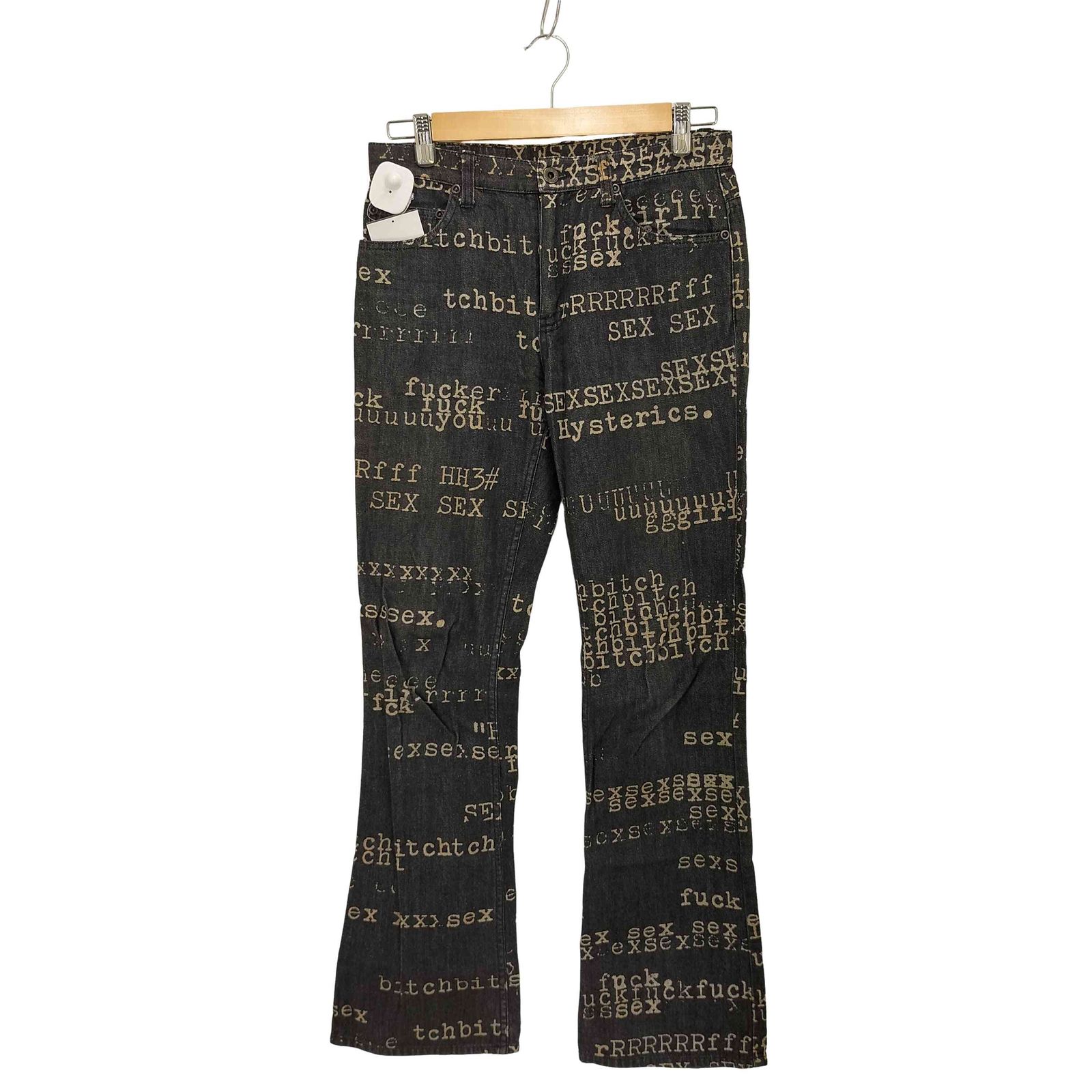 ヒステリックグラマー HYSTERIC GLAMOUR 90S-00S SEX FUCK BITCH DENIM フレア デニム Y2K ARCHCIVE メンズ JPN：M