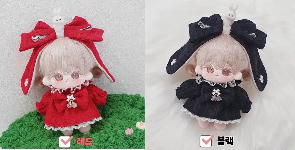 ママンの日記クローゼット レッド ブラック 10cm 人形服