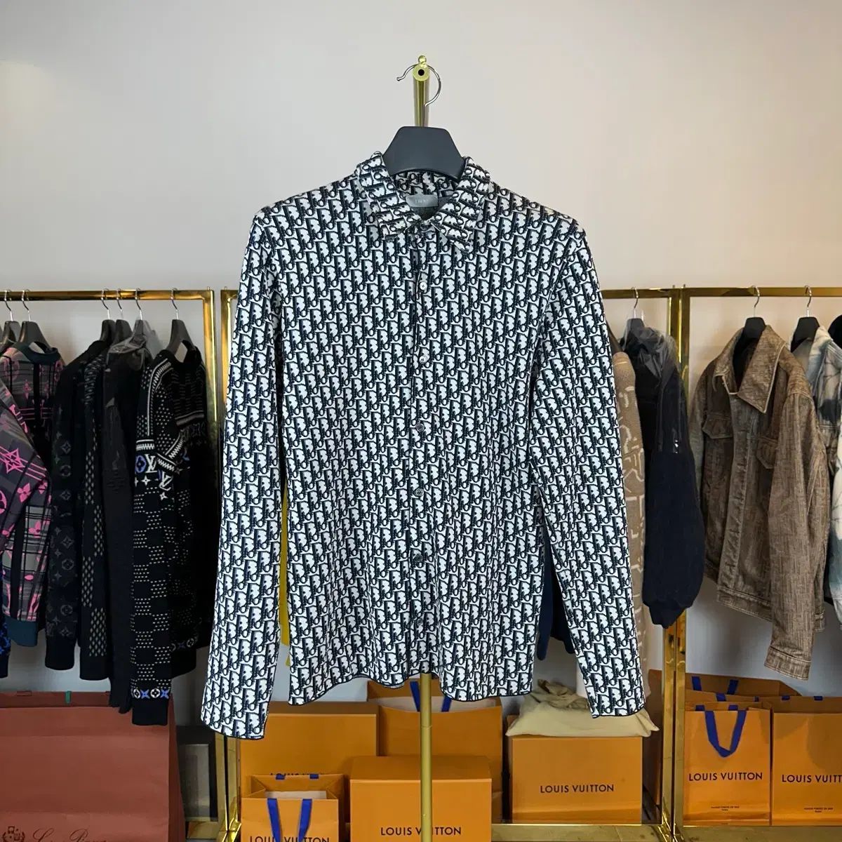 (百貨店購入)(S) ディオール オブリーク ニット シャツ