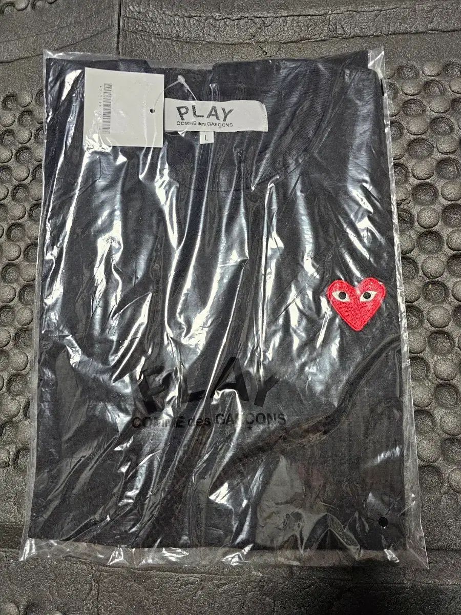 コム・デ・ギャルソン PLAY 半袖Tシャツ ブラック L