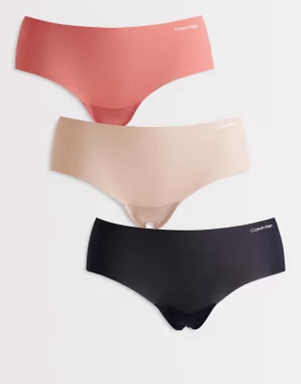 カルバンクライン レディース アンダーウェア ブリーフパンツ Calvin Klein Microfibre 3 pack hipster briefsbeigered BLACK CEDAR DUS