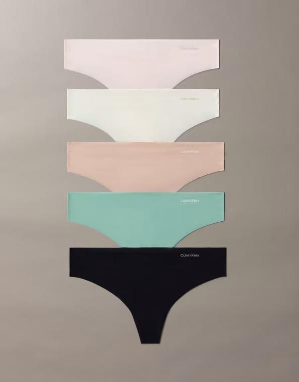 カルバンクライン レディース アンダーウェア ブリーフパンツ Calvin Klein Microfiber Invisibles 5pack thongsblackmint Multi マルチカラー 21,586円