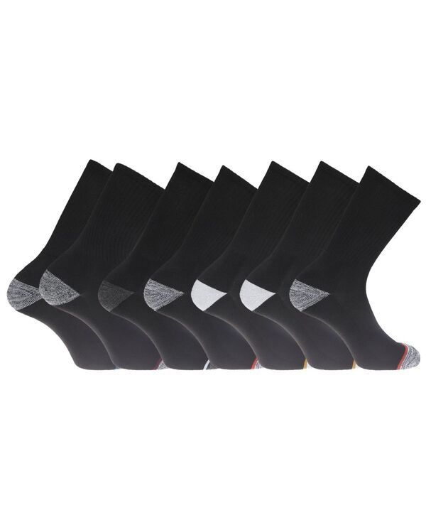ドッカーズ メンズ アンダーウェア 靴下 Dockers Mens Performance Socks 7Pairs Cushioned Athletic Dress Crew Socks for M