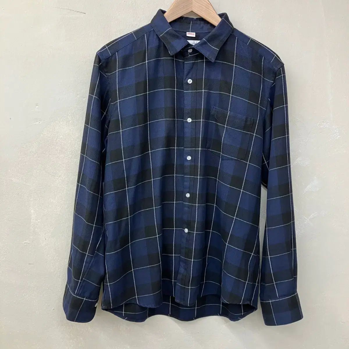 タケオキクチ CHECK シャツ ネイビー TAKEO KIKUCHI タケオキクチ