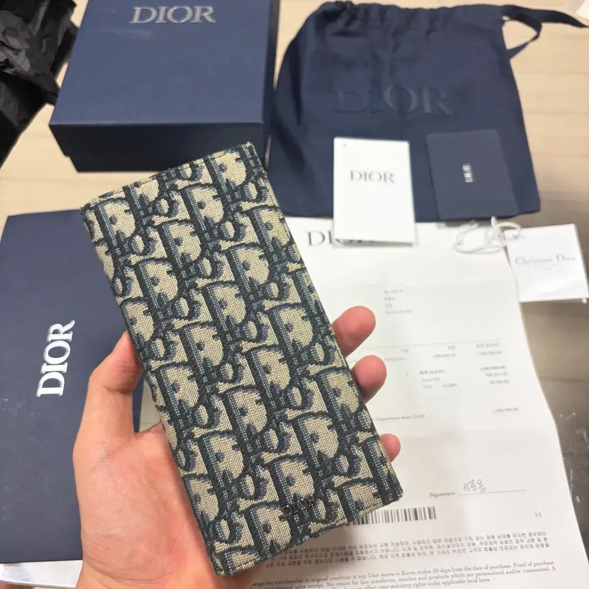 {ほぼ新品/フルセット} Dior ディオール オブリーク 長財布