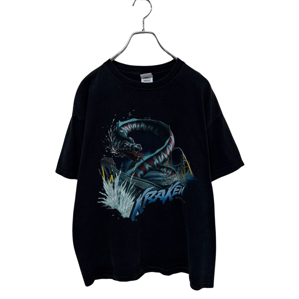 【DELTA MAGNUM WEIGHT】 SeaWorld Orlando Kraken シーワールド クラーケン ジェットコースターTシャツ S-6880