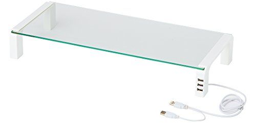 キングジム 机上台 デスクボード USBハブ付 白 THDBU-20Was 370f40ae