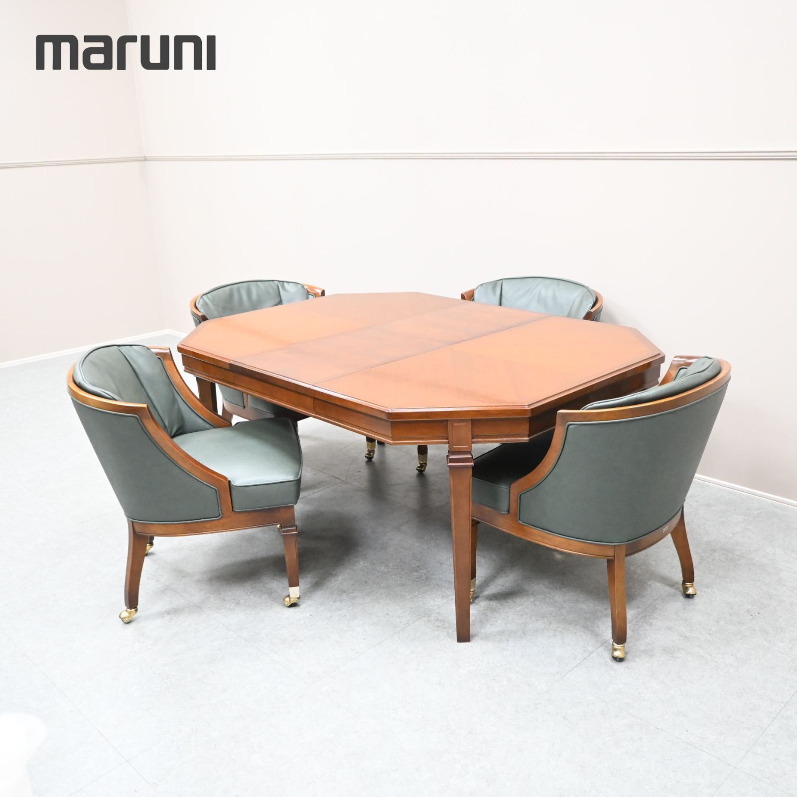 マルニ木工　伸長式　ダイニングテーブルセット　椅子2脚付き マルニ木工 伸長式 ダイニングテーブルセット 椅子2脚付き マルニ木工