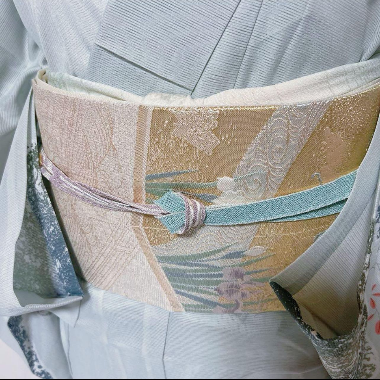 東レ 絽 訪問着 フルセット 夏袋帯 夏帯締め 夏帯揚げ 洗える着物 美品