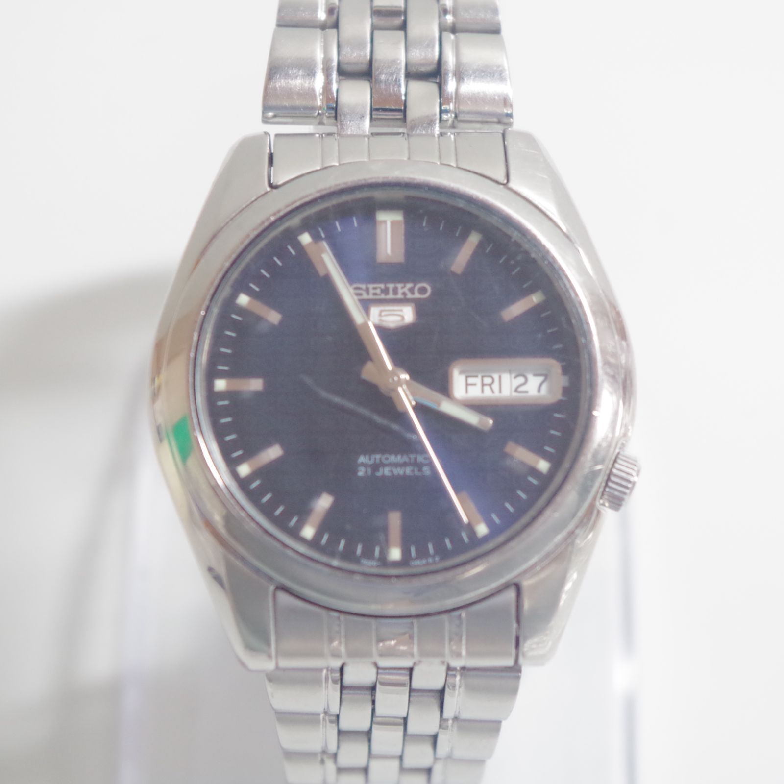 A6916 【稼働品】SEIKO 5 7S26-01V0 自動巻き デイデイト メンズ腕時計 