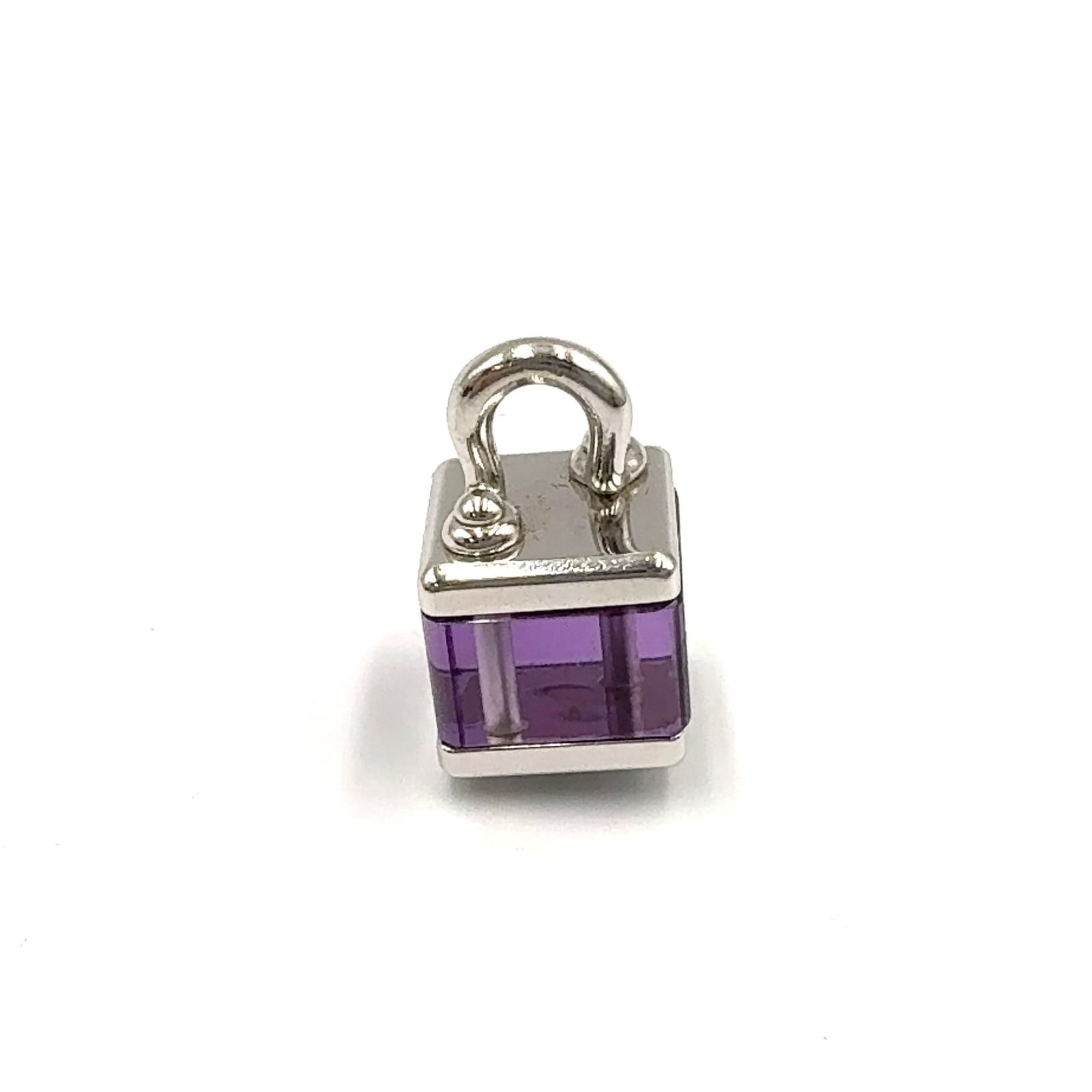 【新着】LOUIS VUITTON チャーム アンプリーズ AU750、アメジスト ホワイトゴールド、ライトパープル ペンダントトップ Q93010