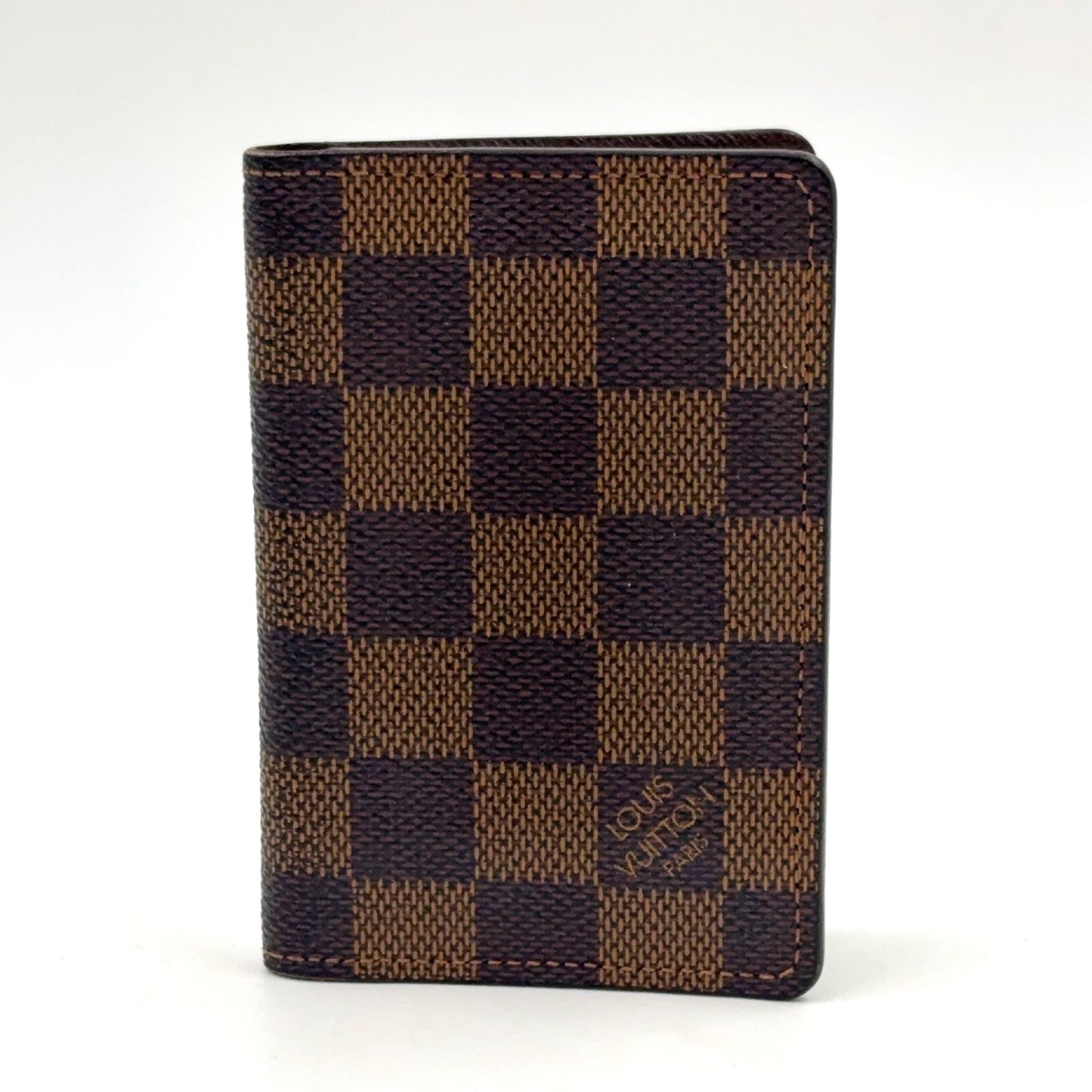 【新着】LOUIS VUITTON オーガナイザー ドゥ ポッシュ ダミエエベヌ ダミエエベヌ レザー、PVC ブラウン カードケース N61721