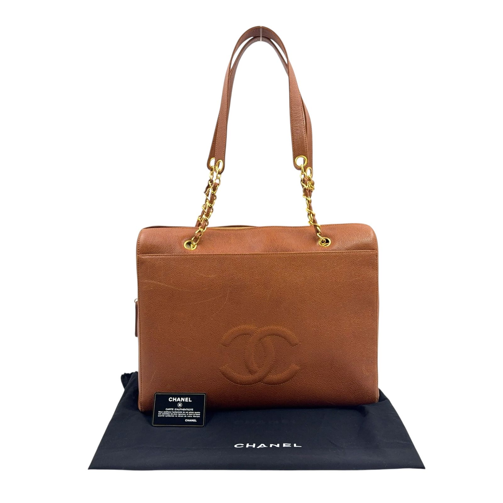 新着】CHANEL ココマーク シリアル番号5番台 キャビアスキン ブラウン 