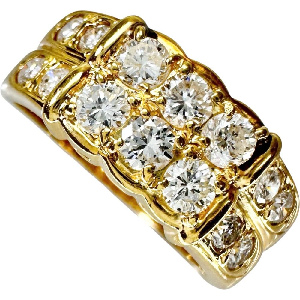 14号 ダイヤモンド 1.03ct リング・指輪 K18ゴールド 18金 5.8g レディース 【中古】【真子質店】【NN】