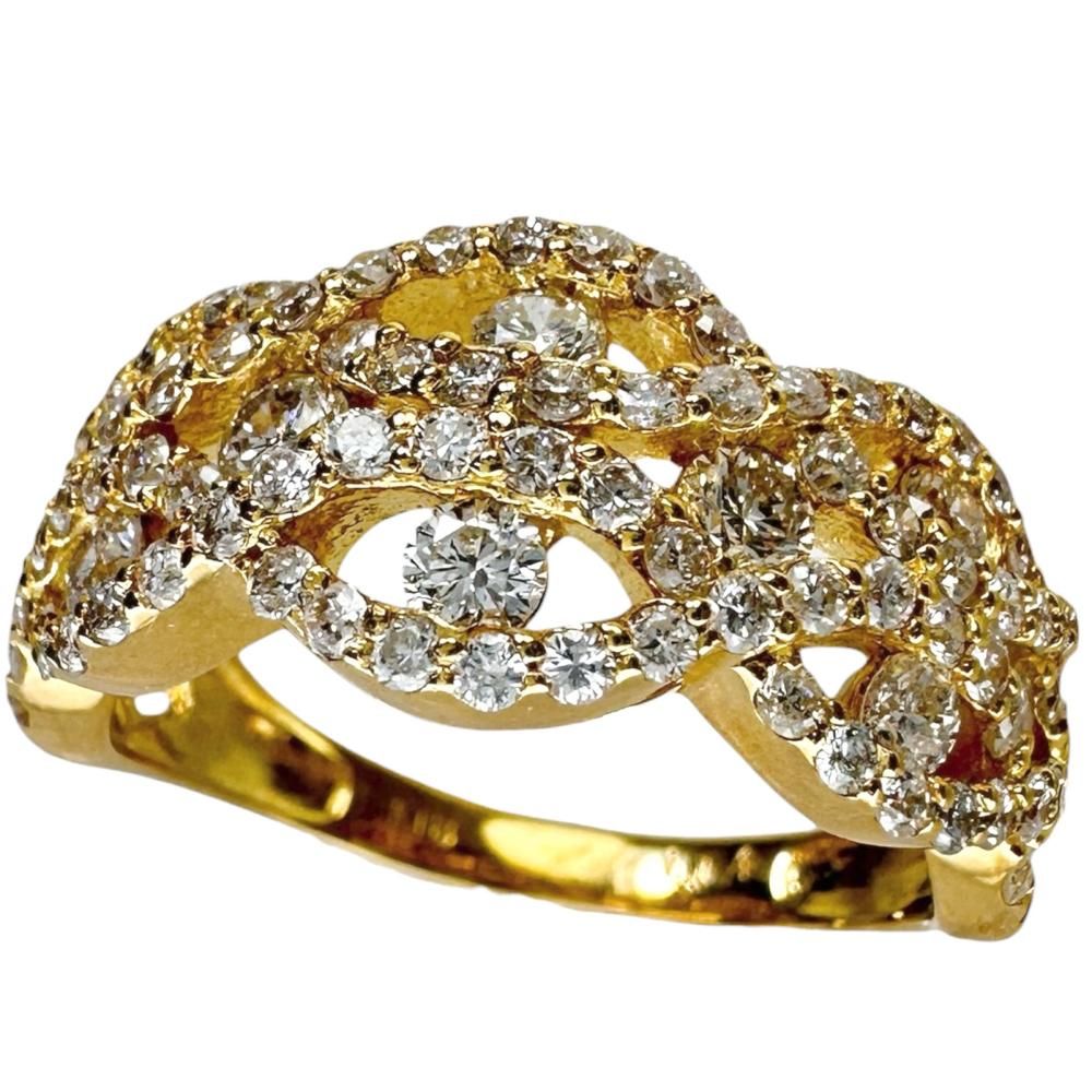 10.5号 ダイヤモンド 1.14ct リング・指輪 K18ゴールド 18金 4.4g レディース 【中古】【真子質店】【NN】
