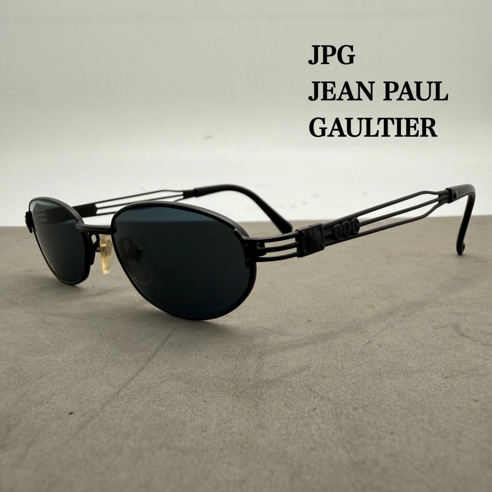 JPG JEAN PAUL GAULTIER 90s J archive BLACK side logo sunglasses 58-0001 ジャンポールゴルチエ ゴルチェ サイドロゴ ブラック サングラス 眼鏡 レア アーカイブ 美品 日本製
