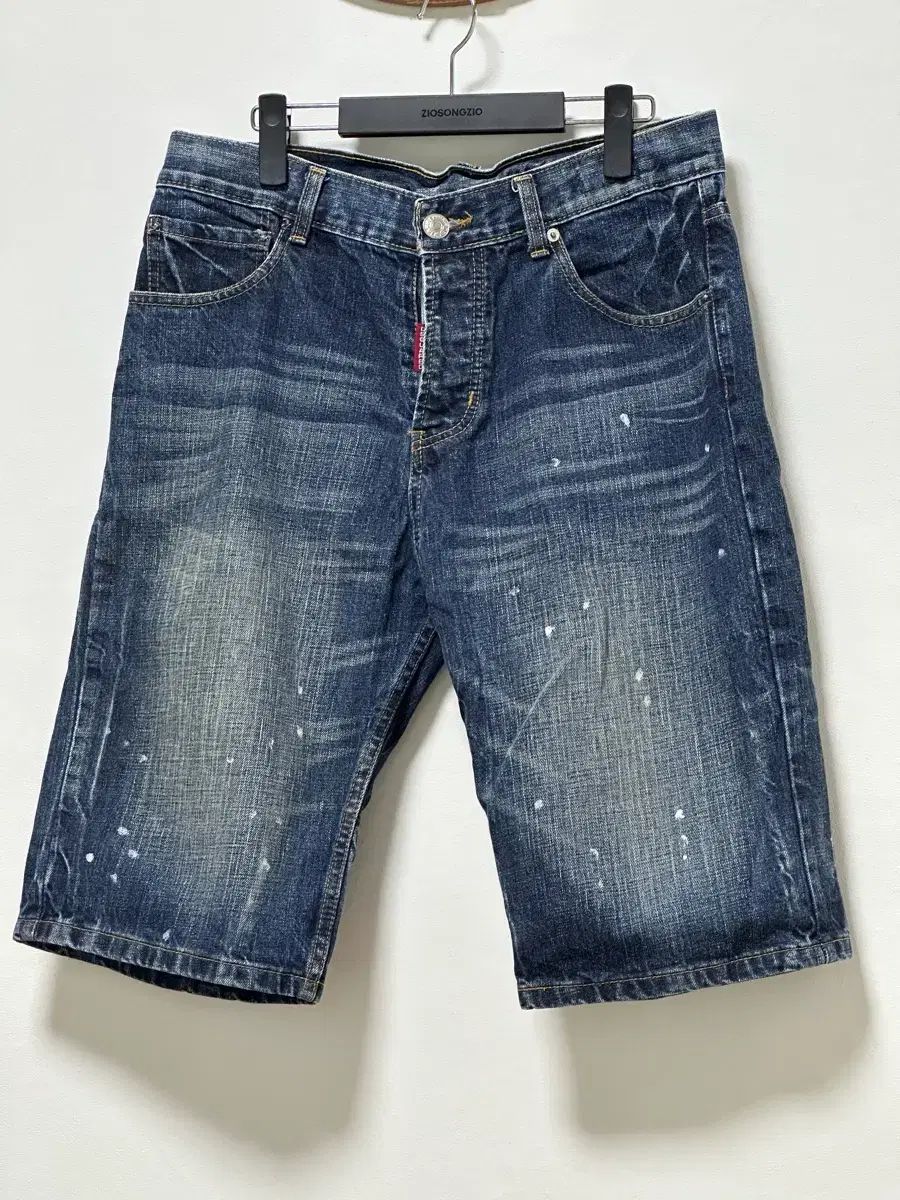 DSQUARED2 ディースクエアード2 デニム ペインティング ハーフパンツ L