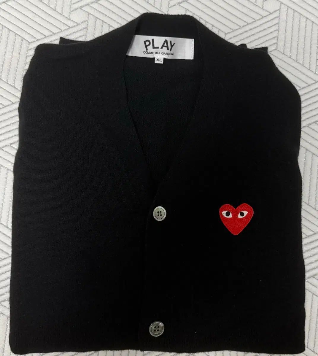 コム・デ・ギャルソン PLAY カーディガン ブラック XL