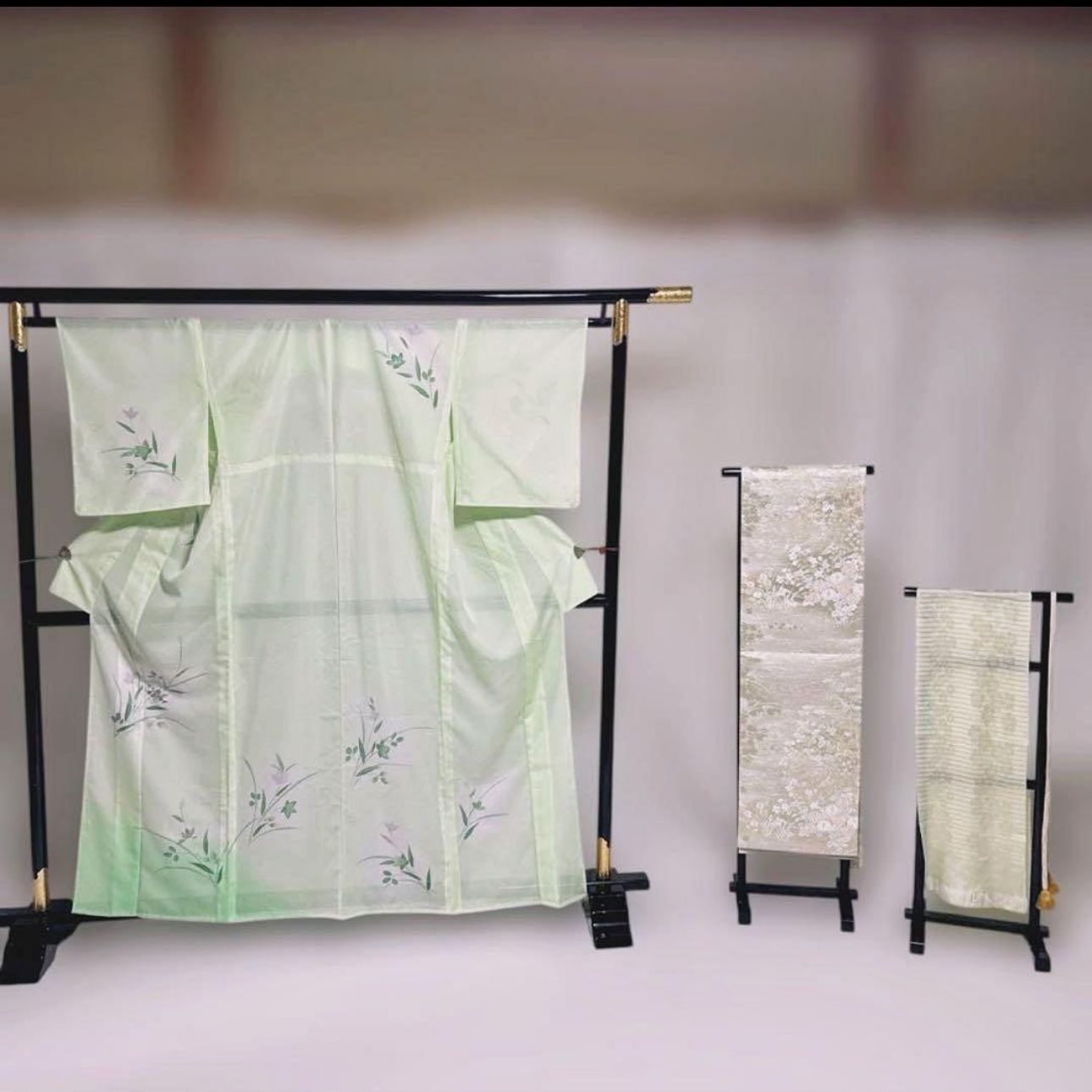 未着用 東レシルック系 絽訪問着フルセット 夏小物付き 上品夏コーデ 
