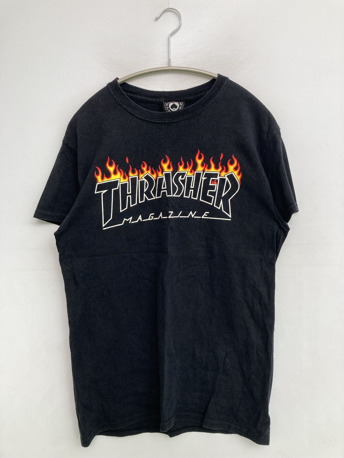 メンズ THRASHER スラッシャー Tシャツ/カットソー S ブラック 前面 
