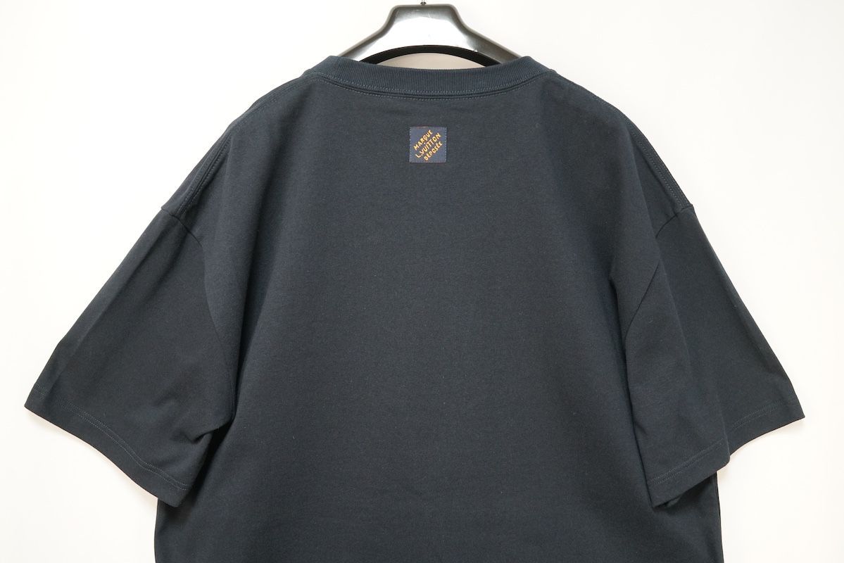 LOUIS VUITTON ルイヴィトン LVラバーズ エンベリッシュド Tシャツ コットン スパンコール ビーズ ロゴ刺繍 ネイビー Lサイズ XXLサイズ RM251Q NPL HRY29W 新品未使用