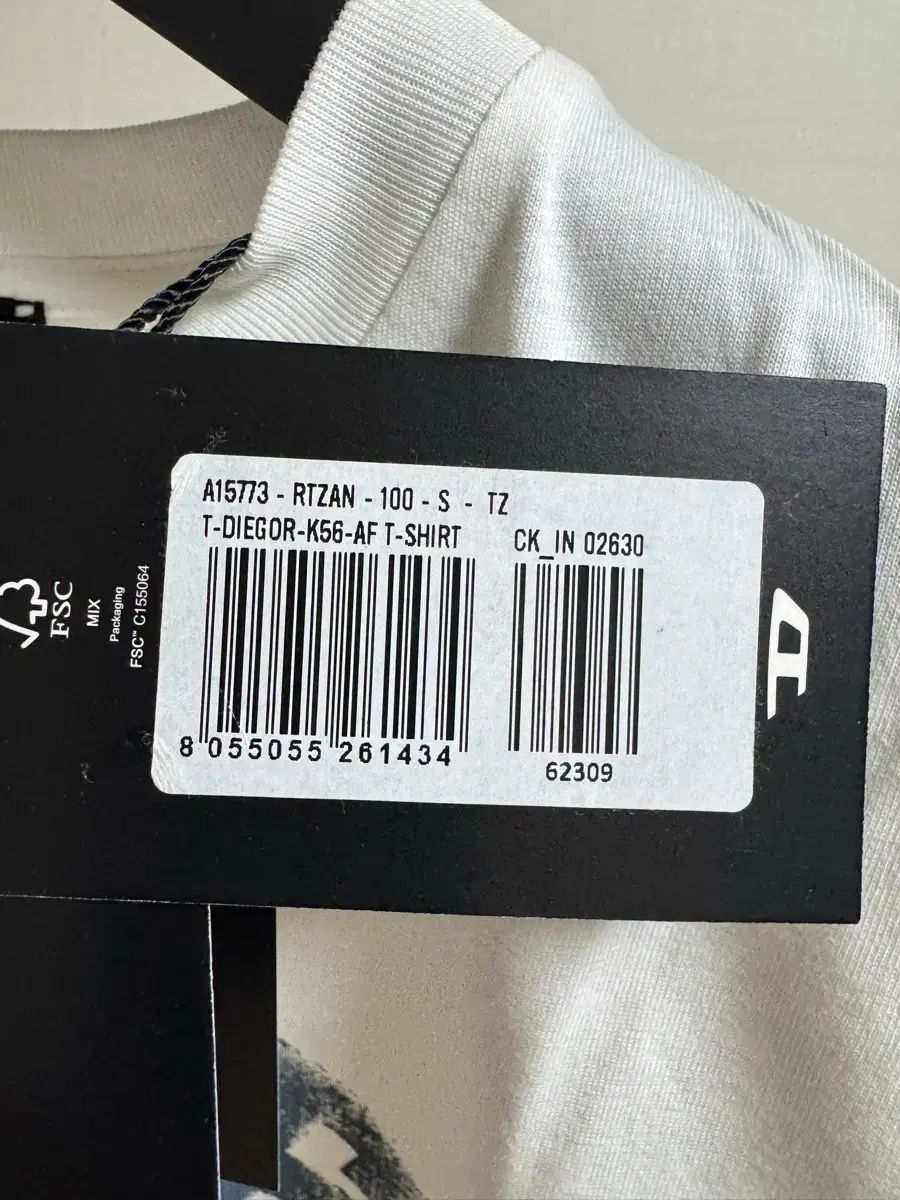DIESEL ディーゼル ロゴ Tシャツ 白