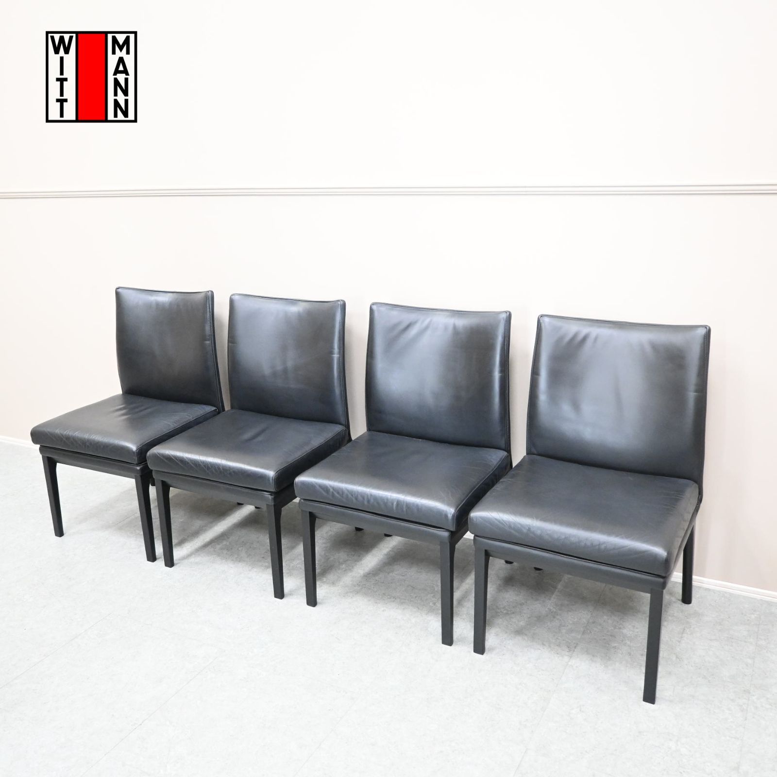 ☆美品☆WITTMANN ヴィットマン ダイニングチェア4脚セット SEDAN セダンダイニングチェア 本革 121万 IDC大塚家具取扱