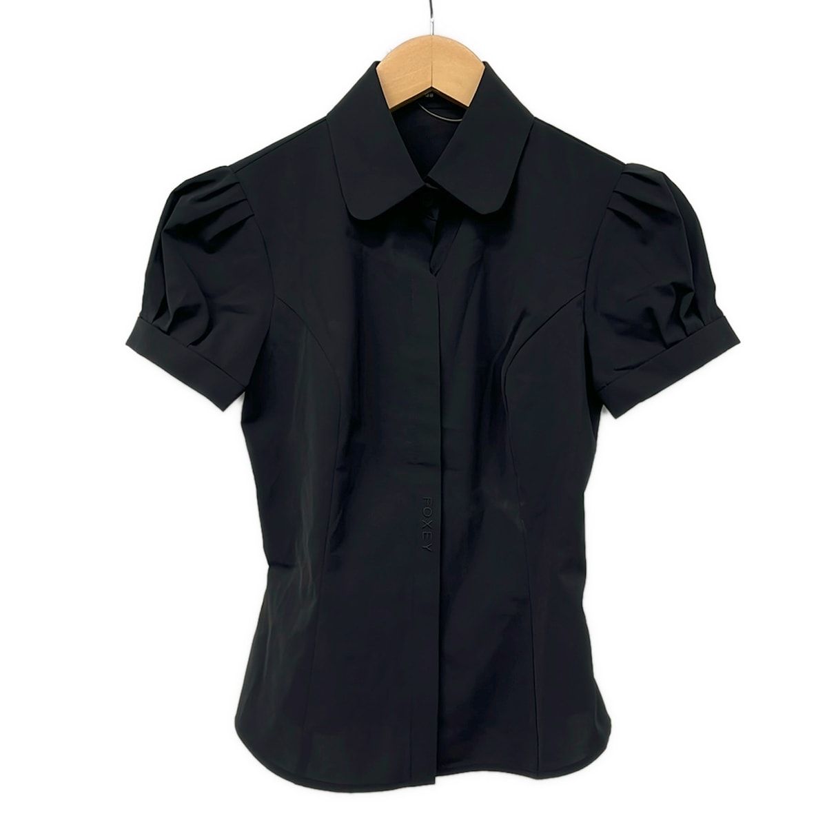 フォクシーニューヨーク 半袖シャツ シフォン袖 FOXEY NEW YORK(フォクシーニューヨーク) 半袖シャツブラウス サイズ38