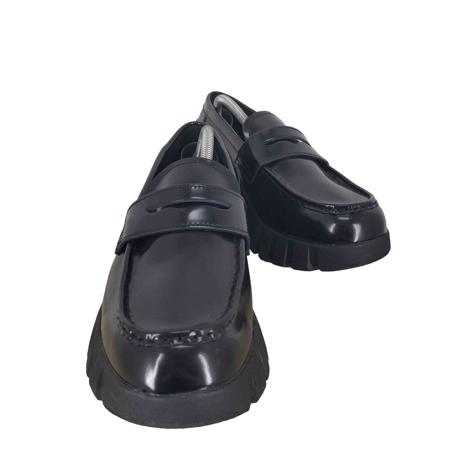 ザラ ZARA Vibram ガラスレザー ローファー メンズ JPN：27.5