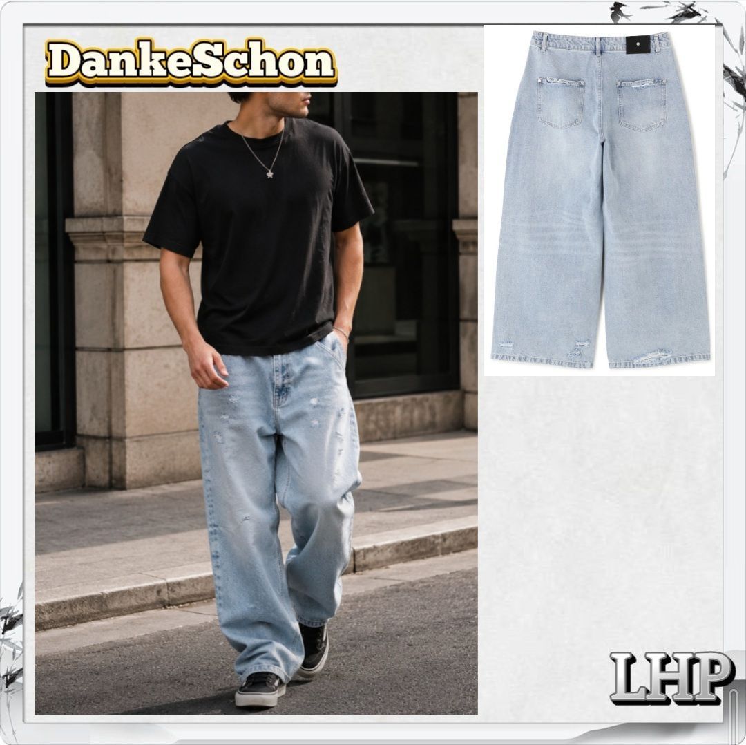 LHP DankeSchon ダンケシェーン 12oz BAGGY ジーンズ パンツ インディゴ 柔らかなフェード加工 バギーシルエット