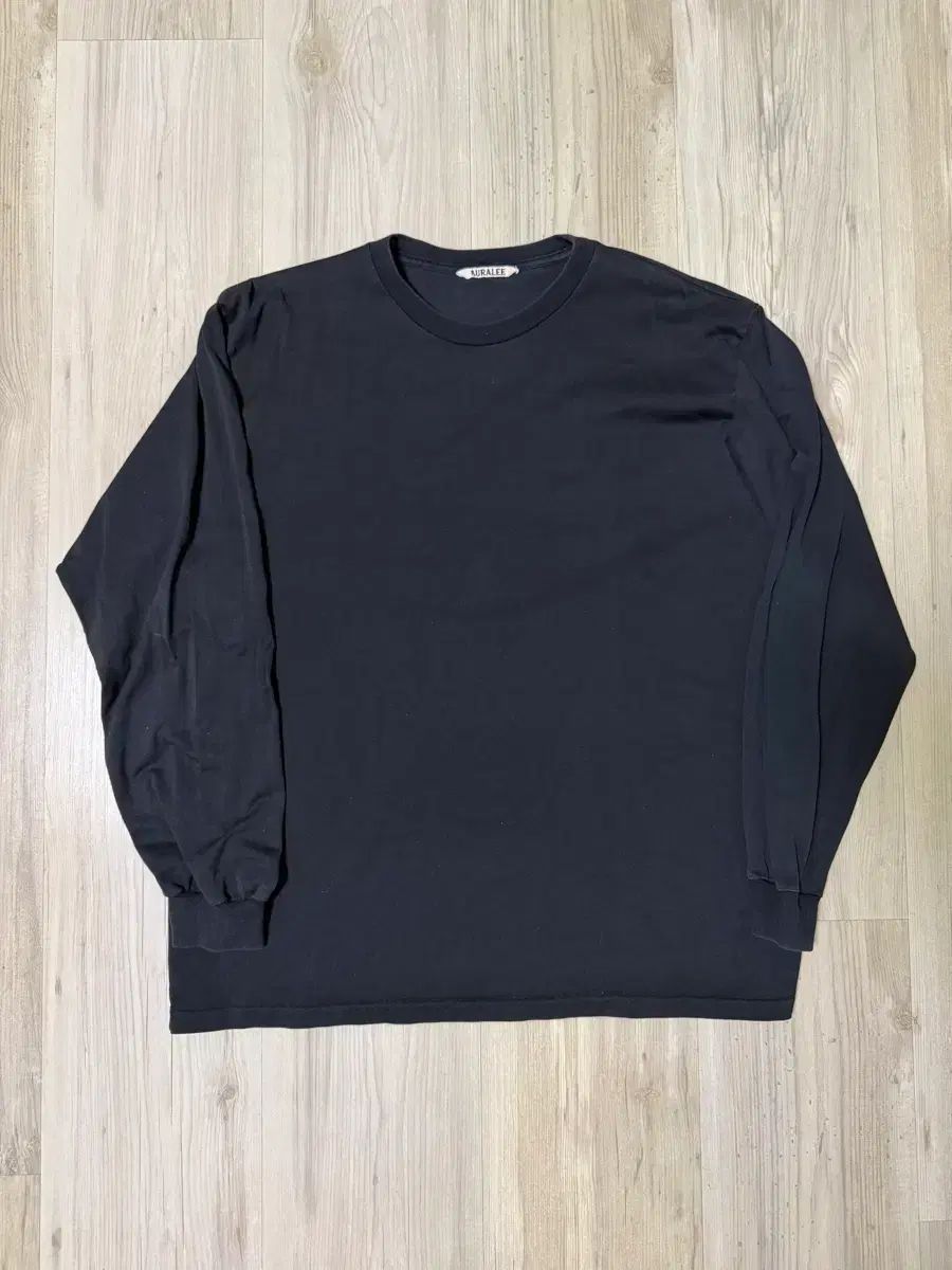 オーラリー ロングスリーブ Tシャツ ブラック サイズ 4