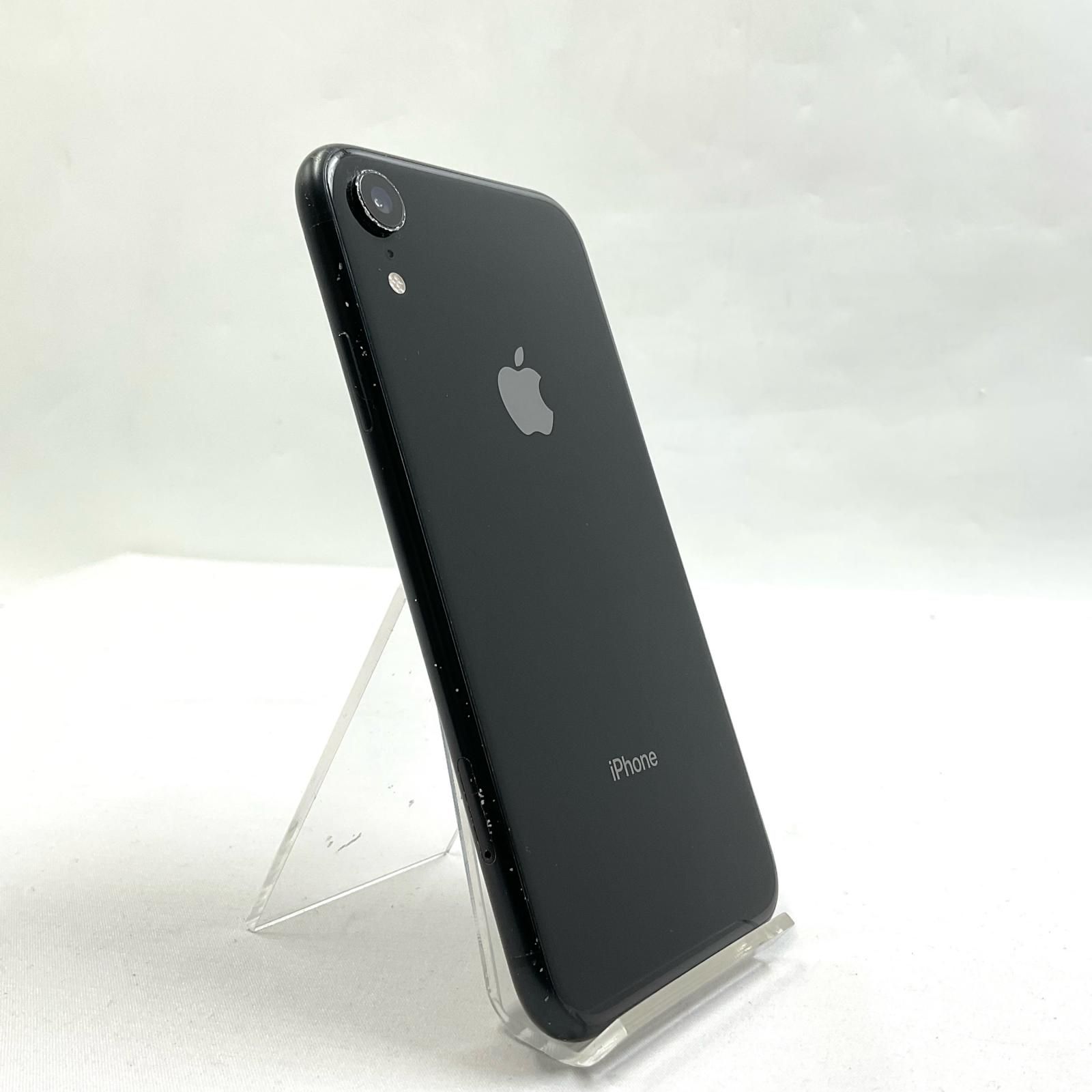 送料無料】【最速発送】 iPhone XR 64GB ブラック au 白ロム【難有