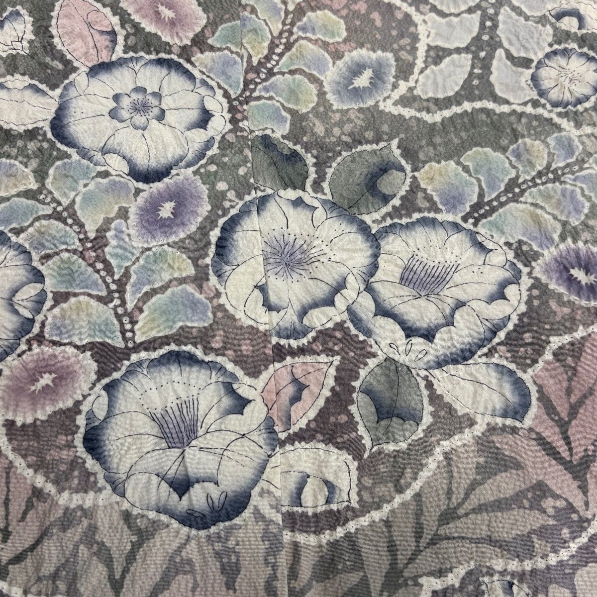 【美品】 訪問着 身丈159cm 裄丈62.5cm S 袷 落款 辻が花 雲文 ぼかし ベージュ 正絹 名品 【中古】 【美品】 訪問着 身丈159cm 裄丈62.5cm S 袷 落款 辻が花 雲文 ぼかし ベージュ 正絹 名品 【中古】