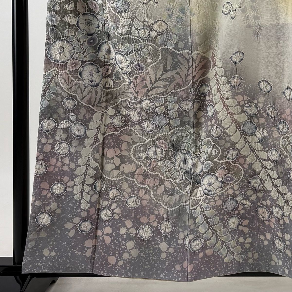 【美品】 訪問着 身丈159cm 裄丈62.5cm S 袷 落款 辻が花 雲文 ぼかし ベージュ 正絹 名品 【中古】 【美品】 訪問着 身丈159cm 裄丈62.5cm S 袷 落款 辻が花 雲文 ぼかし ベージュ 正絹 名品 【中古】