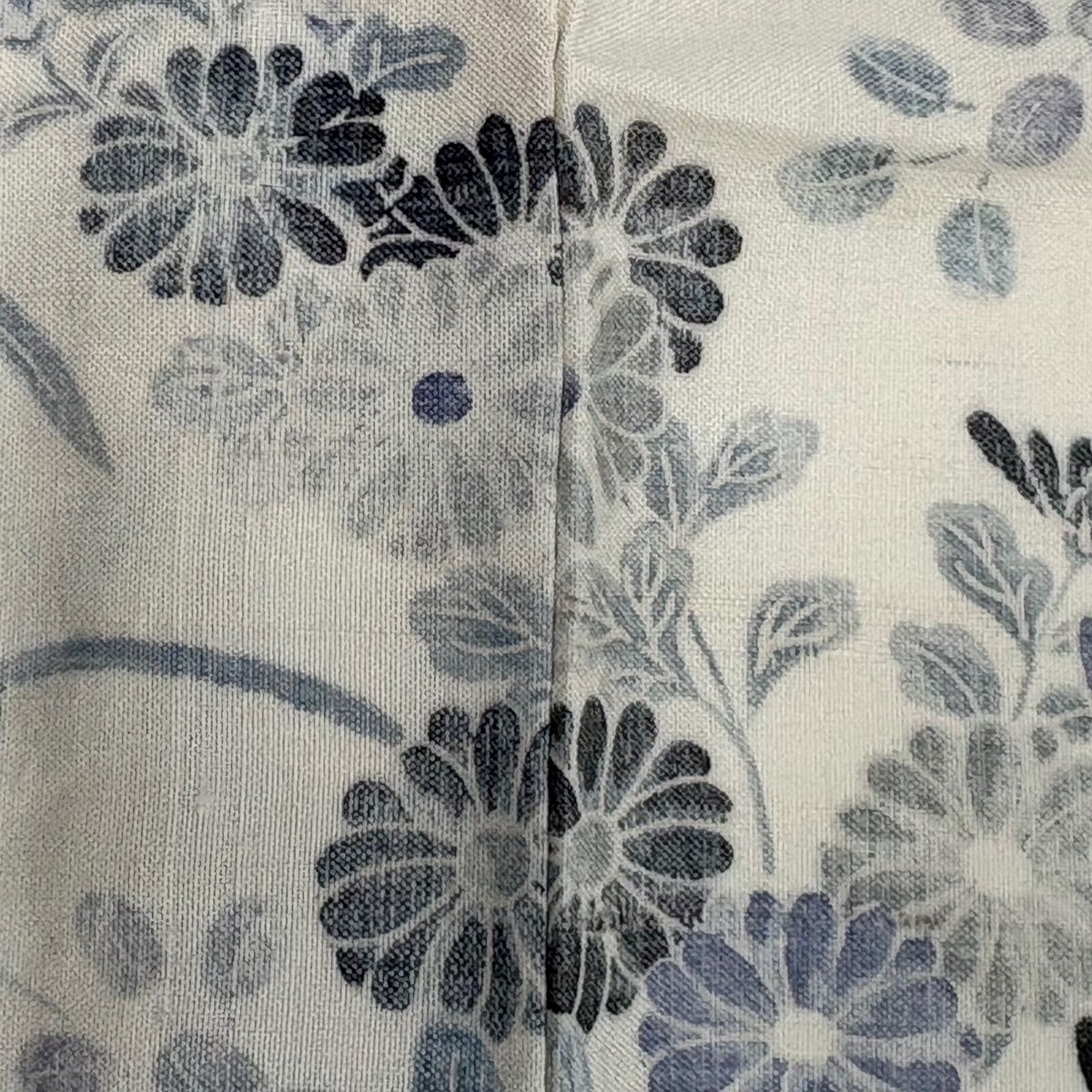 【美品】 訪問着 身丈160cm 裄丈65.5cm M 単衣 紬地 鳥 草花 クリーム 正絹 名品 【中古】