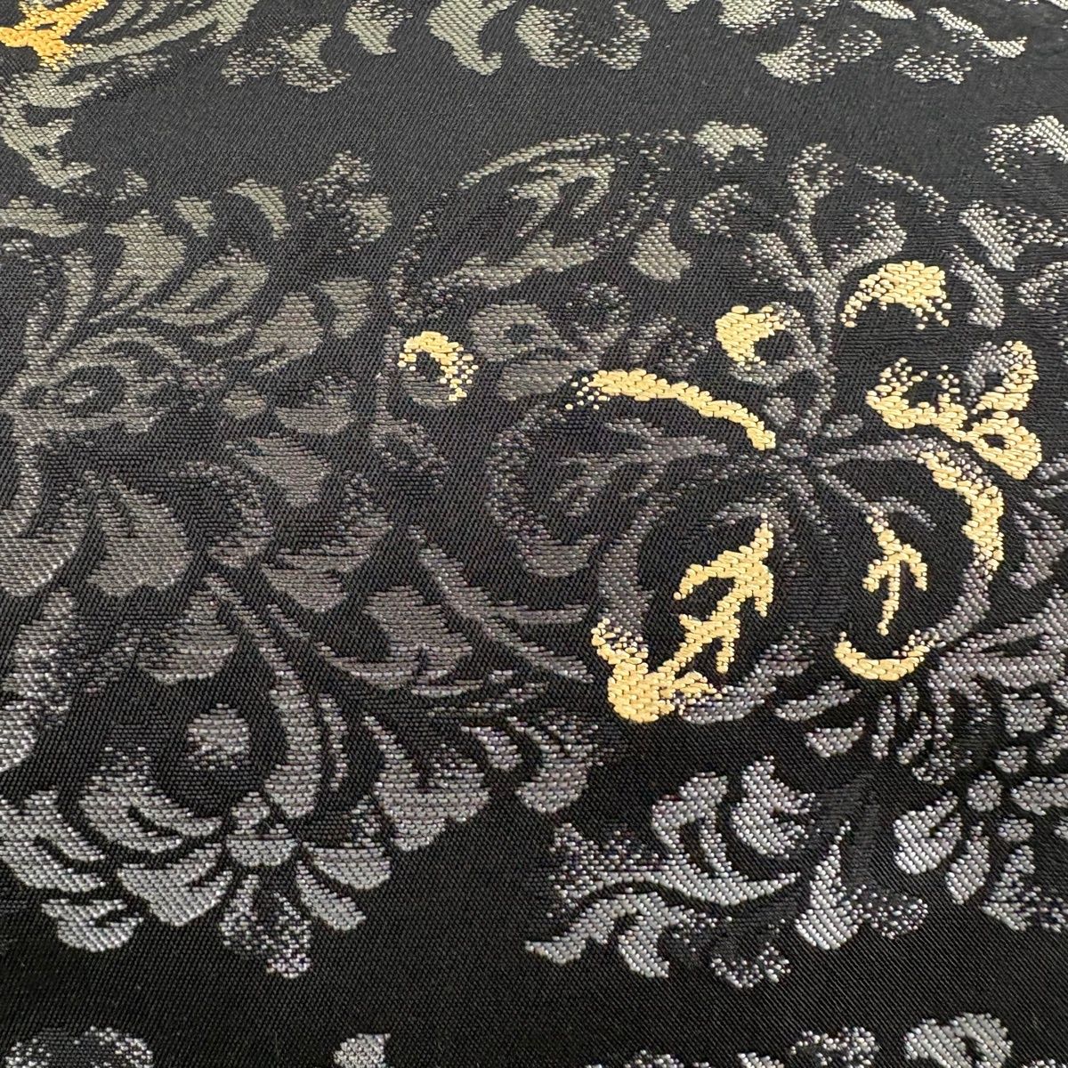 袋帯 名品 鳳凰 花唐草 黒 六通 正絹 【中古】 袋帯 名品 鳳凰 花唐草 黒 六通 正絹 【中古】
