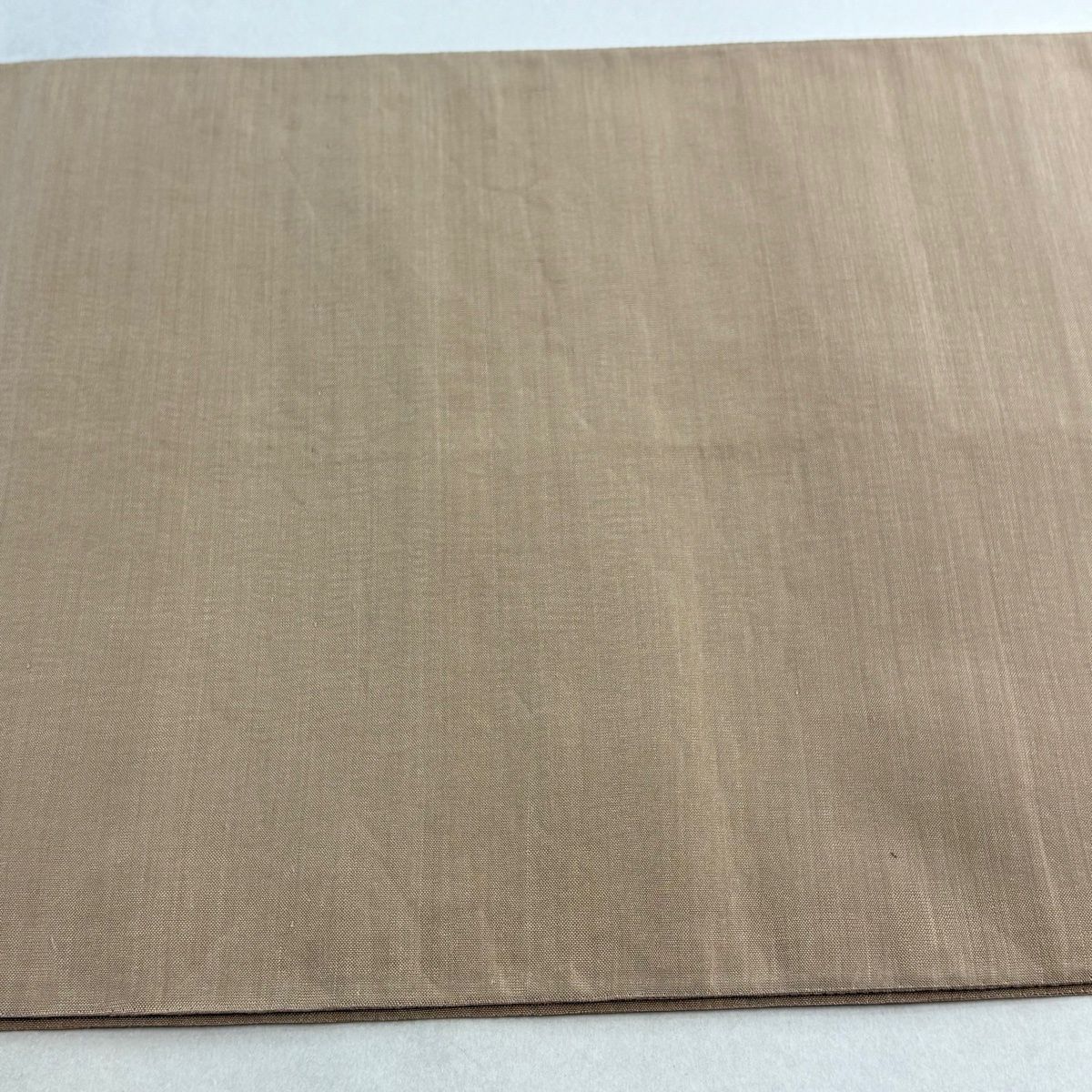 袋帯 逸品 有栖川文 花唐草 金銀糸 薄茶色 お太鼓柄 正絹 【中古】