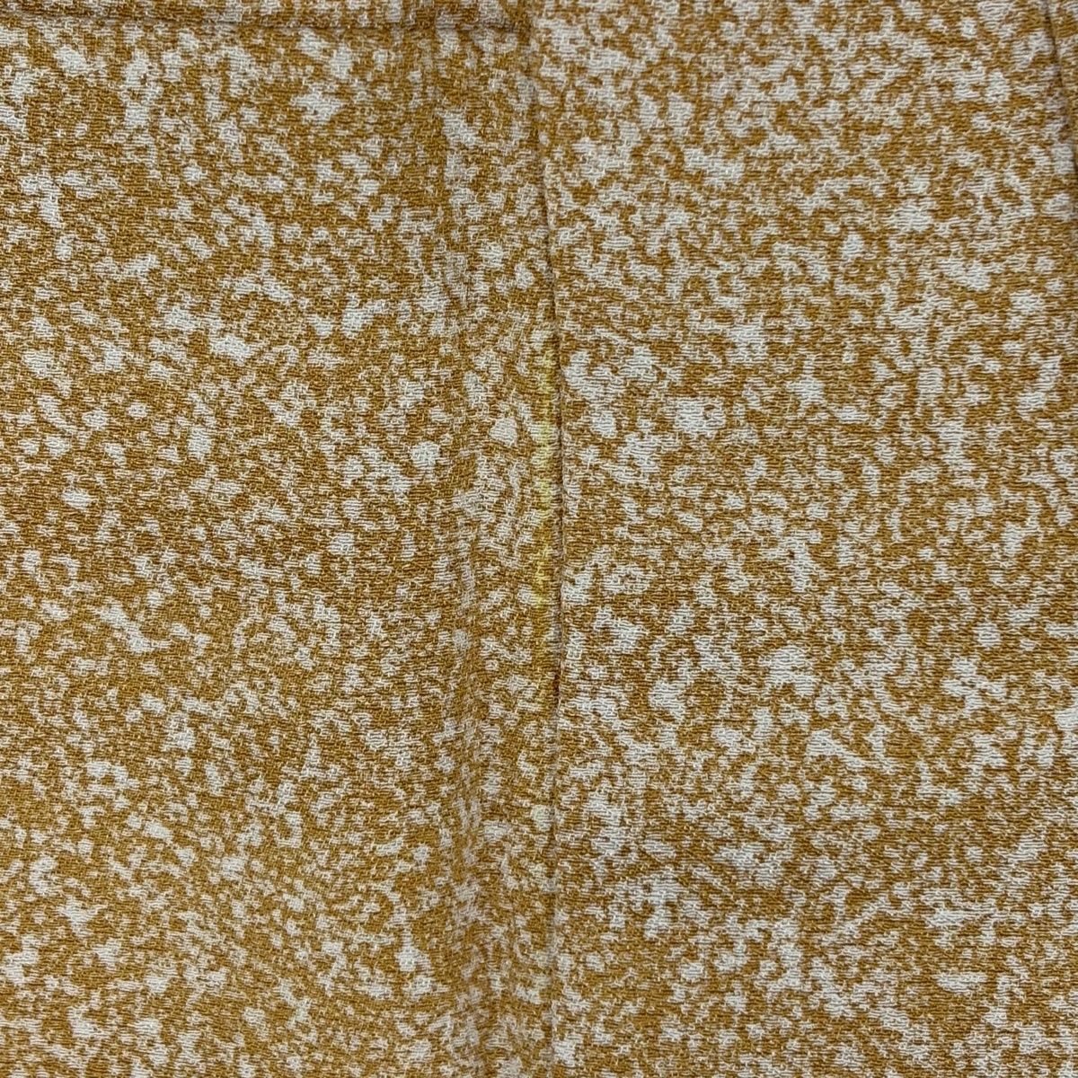 【美品】 訪問着 身丈164cm 裄丈64cm M 袷 袋帯セット 落款 枝花 刺繍 金彩 山吹茶色 正絹 秀品 【中古】 【美品】 訪問着 身丈164cm 裄丈64cm M 袷 袋帯セット 落款 枝花 刺繍 金彩 山吹茶色 正絹 秀品 【中古】