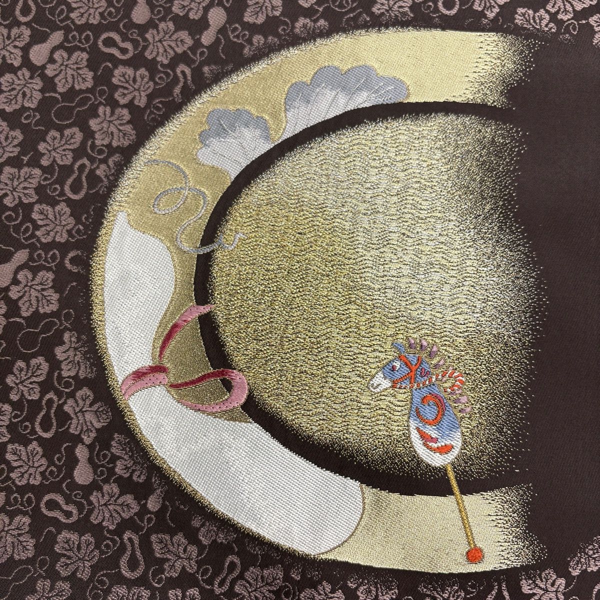 【美品】 付下げ 身丈163.5cm 裄丈65.5cm M 袷 袋帯セット 花丸文 楓 絞り 刺繍 青灰色 正絹 名品 一つ紋 【中古】 【美品】 付下げ 身丈163.5cm 裄丈65.5cm M 袷 袋帯セット 花丸文 楓 絞り 刺繍 青灰色 正絹 名品 一つ紋 【中古】